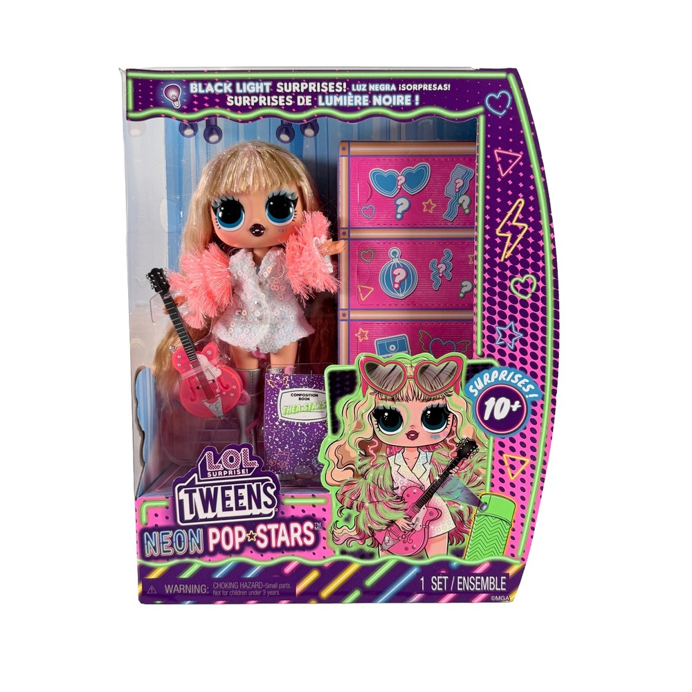L.O.L. Surprise! Tweens Neon Pop Stars Thea Stars Fashion Doll 10+ Surprises